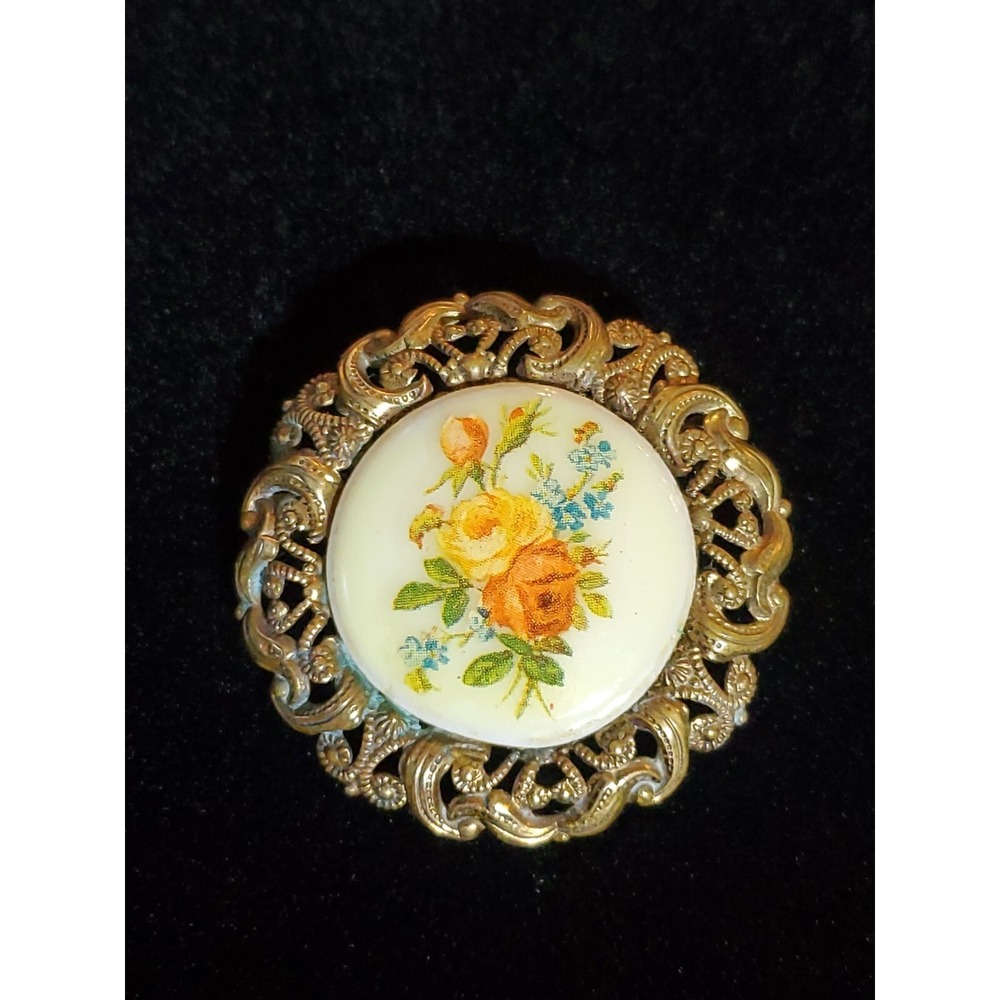 Vintage West Germany Flower Brooch